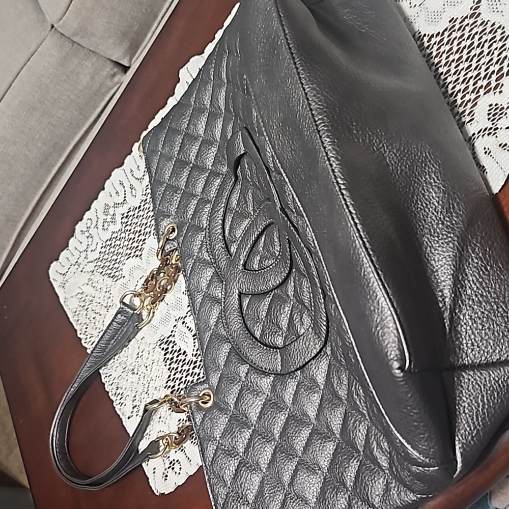 Grey tote,  unbranded